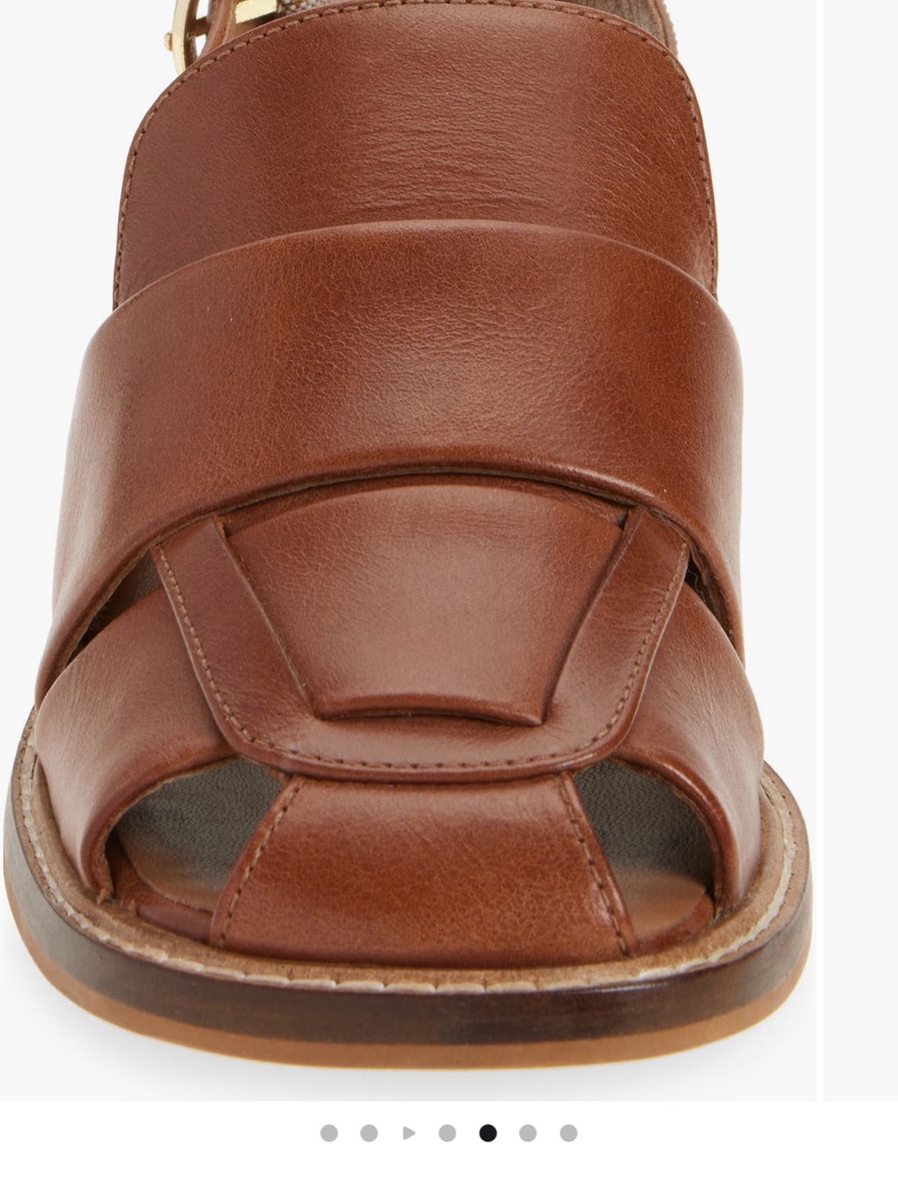 Free People “Libby” Brown Leather Slingback Sandals - Women - Picture 6 of 6
